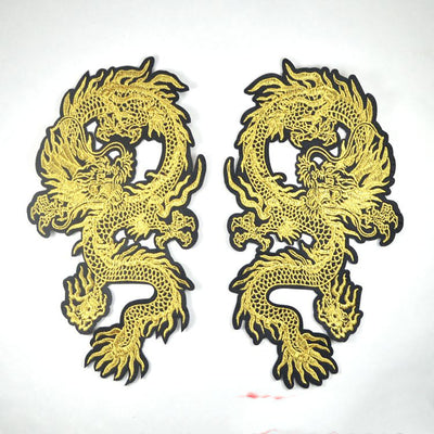 Parches Bordados Dragón Dorado de Buena Fortuna para Personalizar Prendas - Image 2