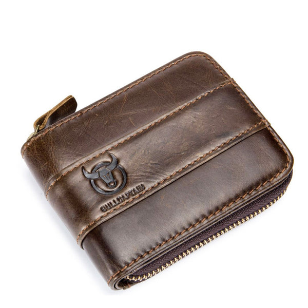 Billetera de Cuero Captain Niu Horizontal - Cartera Multifunción con Compartimentos para Tarjetas y Documentos