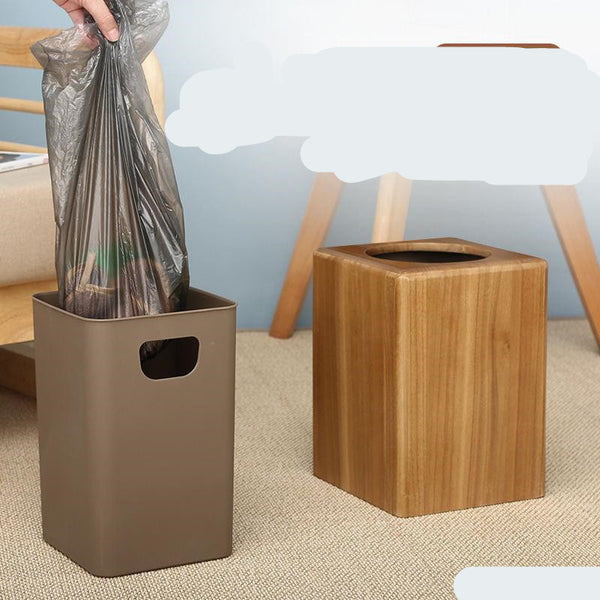 Cubo de Almacenamiento en Madera para Baño