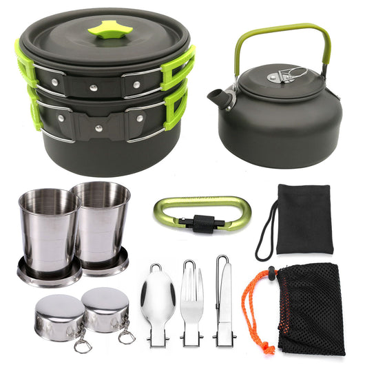 Juego de Utensilios de Cocina para Campamento y Picnic Antiadherente con Accesorios Plegables - Image 10