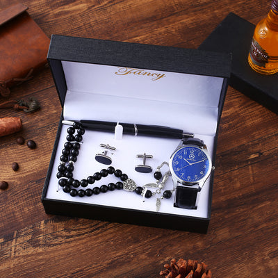 Set de 4 Accesorios Ejecutivos: Reloj, Pulsera, Botones de Puño y Bolígrafo - Image 4