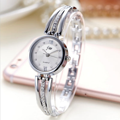 Reloj de Acero Inoxidable con Cristales Brillantes - Image 3