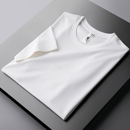 Camiseta Casual Hombre Manga Corta Algodón Mercerizado Estilo Coreano - Image 4