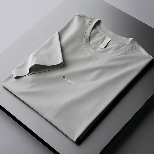 Camiseta Casual Hombre Manga Corta Algodón Mercerizado Estilo Coreano - Image 7