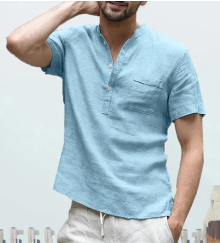 Camisa de Lino Casper - Elegancia Casual para Hombre - Image 7