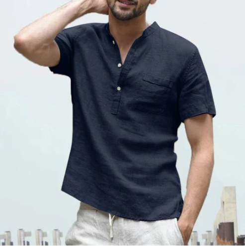 Camisa de Lino Casper - Elegancia Casual para Hombre - Image 8