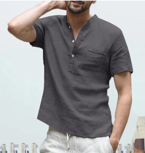 Camisa de Lino Casper - Elegancia Casual para Hombre - Image 9