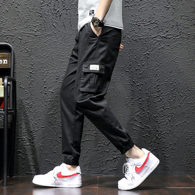 Pantalones Overol Hombre Otoño Tendencia Coreana Talla Grande Cintura Amplia Casual - Image 12