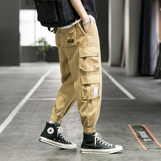 Pantalones Overol Hombre Otoño Tendencia Coreana Talla Grande Cintura Amplia Casual - Image 2