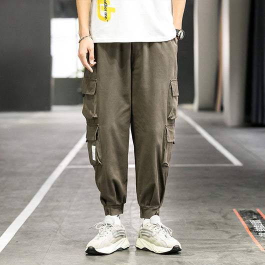 Pantalones Overol Hombre Otoño Tendencia Coreana Talla Grande Cintura Amplia Casual - Image 4