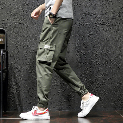 Pantalones Overol Hombre Otoño Tendencia Coreana Talla Grande Cintura Amplia Casual - Image 7