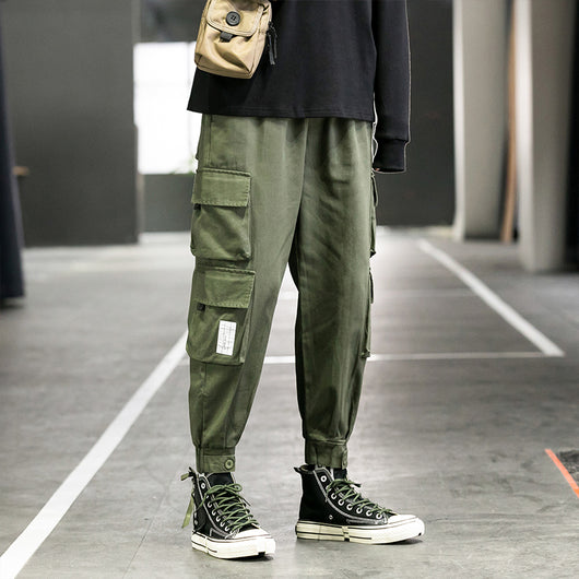 Pantalones Overol Hombre Otoño Tendencia Coreana Talla Grande Cintura Amplia Casual - Image 3