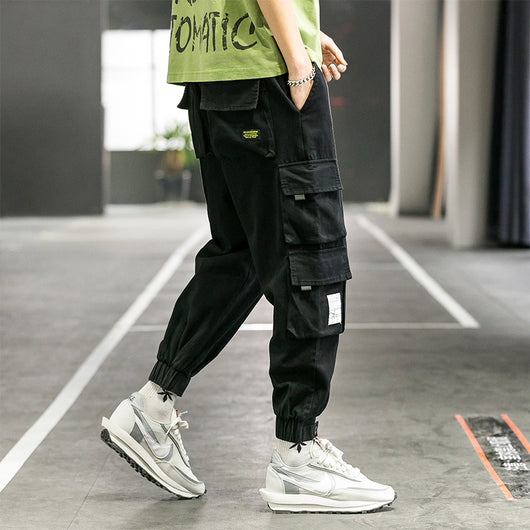 Pantalones Overol Hombre Otoño Tendencia Coreana Talla Grande Cintura Amplia Casual