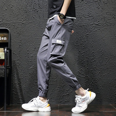 Pantalones Overol Hombre Otoño Tendencia Coreana Talla Grande Cintura Amplia Casual - Image 6