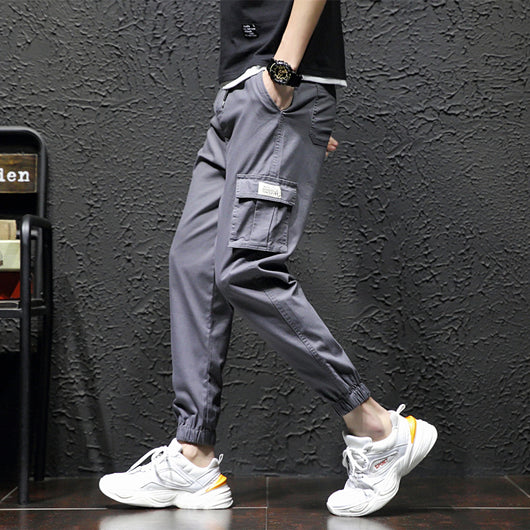 Pantalones Overol Hombre Otoño Tendencia Coreana Talla Grande Cintura Amplia Casual - Image 6