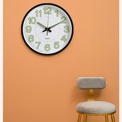 Reloj de Pared Luminoso Minimalista 12" Diseño Moderno Blanco Cuarzo Brilla en la Oscuridad - Image 6