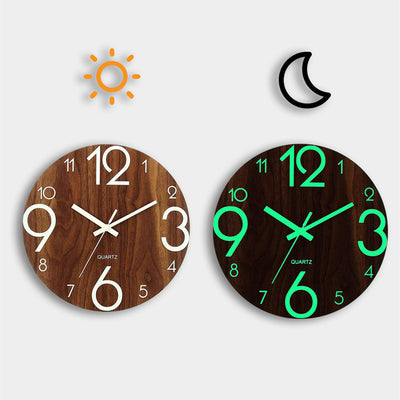 Reloj de Pared Luminoso Minimalista 12" Diseño Moderno Blanco Cuarzo Brilla en la Oscuridad - Image 8