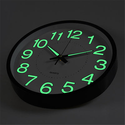 Reloj de Pared Luminoso Minimalista 12" Diseño Moderno Blanco Cuarzo Brilla en la Oscuridad - Image 9