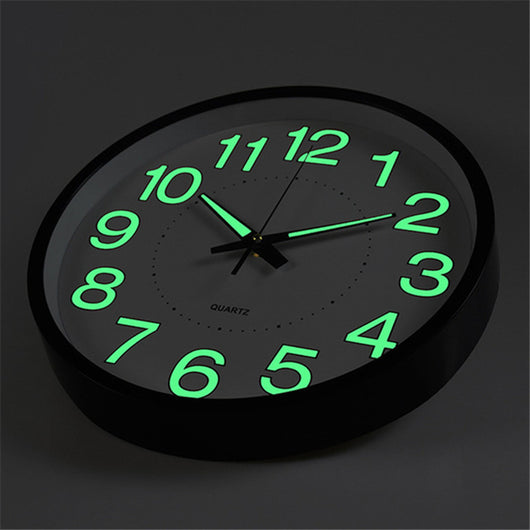 Reloj de Pared Luminoso Minimalista 12" Diseño Moderno Blanco Cuarzo Brilla en la Oscuridad - Image 2