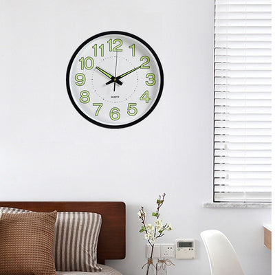 Reloj de Pared Luminoso Minimalista 12" Diseño Moderno Blanco Cuarzo Brilla en la Oscuridad - Image 5
