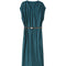 Vestido Plisado Elegante Cuello V sin Mangas - Largo Midi