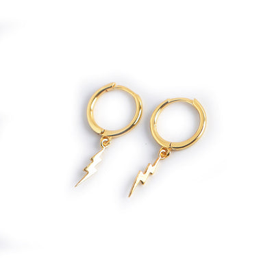 Aretes de Plata Esterlina con Diseño de Rayo - Pendientes de Temperamento - Image 5