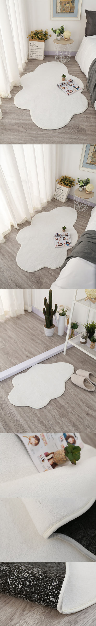 Tapete Nube Blanca Suave para Piso, Alfombra Decorativa Junto a la Cama - Image 10
