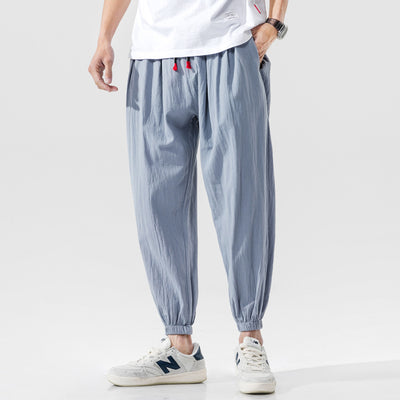 Pantalones de Lino Sueltos Cropped - Comodidad Casual
