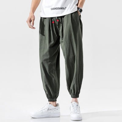 Pantalones de Lino Sueltos Cropped - Comodidad Casual - Image 3