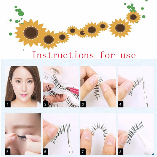 Pestañas Postizas Naturales con Tallo Transparente - Maquillaje Nude - Image 9