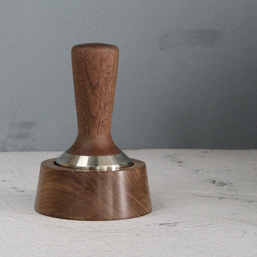 Prensa de Polvo de Núcleo Sólido en Acero Inoxidable con Base de Madera