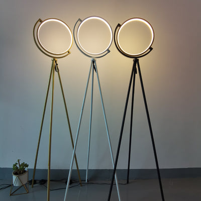 Lámpara de Piso Halo con Círculo LED Decorativo - Image 3
