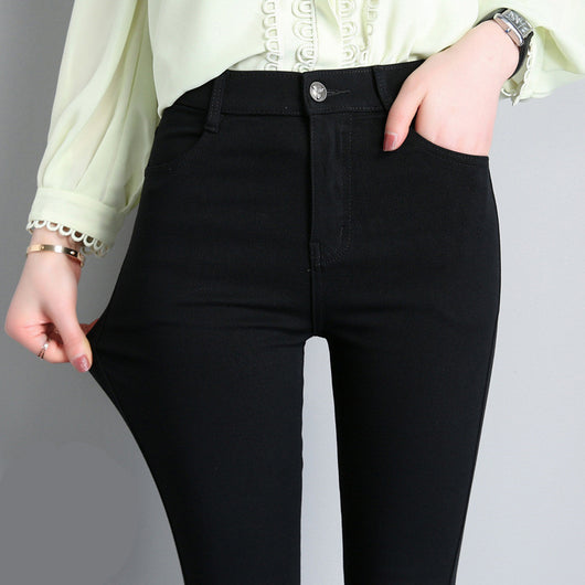 Leggings Elásticos Cintura Alta Mujer - Pantalón Lápiz Negro Premium - Image 11