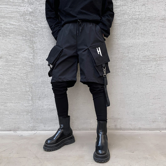 Pantalón Overol Hip-hop Yamamoto Dark Line Efecto Dos Piezas Hombre - Image 8