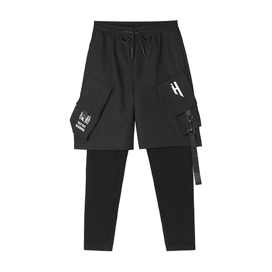 Pantalón Overol Hip-hop Yamamoto Dark Line Efecto Dos Piezas Hombre - Image 2