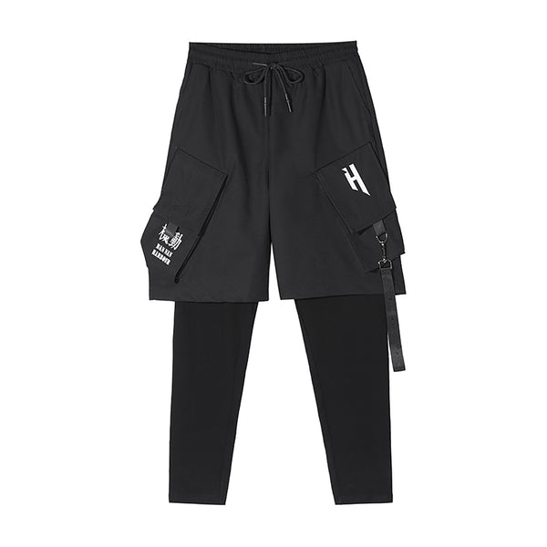 Pantalón Overol Hip-hop Yamamoto Dark Line Efecto Dos Piezas Hombre