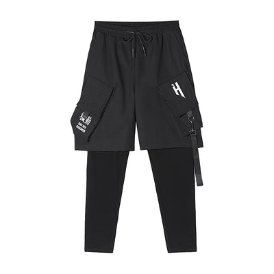 Pantalón Overol Hip-hop Yamamoto Dark Line Efecto Dos Piezas Hombre - Image 2