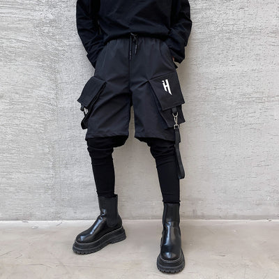 Pantalón Overol Hip-hop Yamamoto Dark Line Efecto Dos Piezas Hombre - Image 3