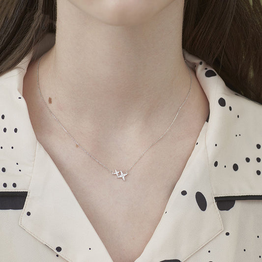 Collar Estrella de Cuatro Puntas para Novia - Diseño Exclusivo Minimalista