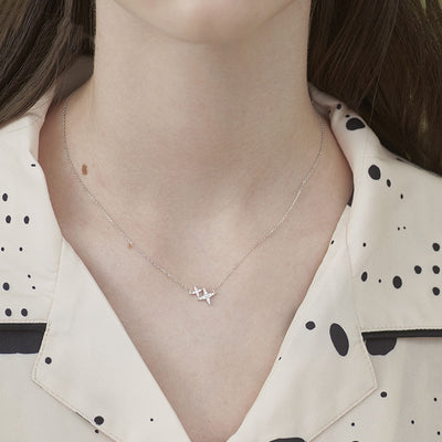 Collar Estrella de Cuatro Puntas para Novia - Diseño Exclusivo Minimalista