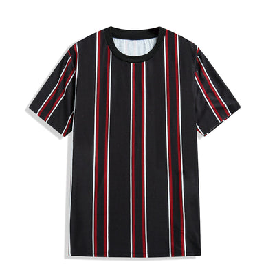 Camiseta de Rayas Verticales para Hombre - Estilo Casual de Verano - Image 8