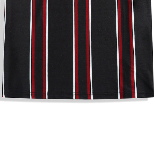 Camiseta de Rayas Verticales para Hombre - Estilo Casual de Verano - Image 2