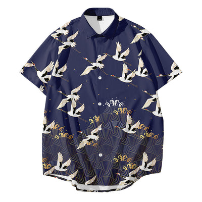 Chaqueta Kimono Japonesa Estilo Tradicional Grúa Harajuku Unisex Yukata Verano - Image 2