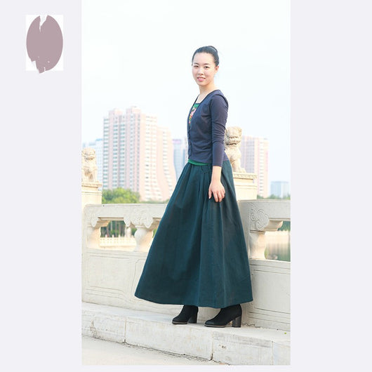 Vestido Maxi de Algodón y Lino para Otoño con Envío Gratis - Image 6