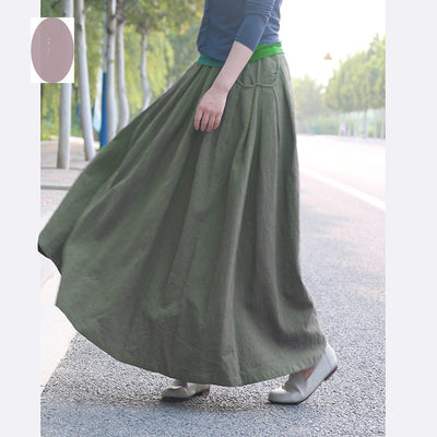 Vestido Maxi de Algodón y Lino para Otoño con Envío Gratis - Image 7