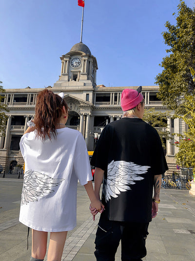 Playera Pareja Ángel y Demonio - Diseño Ins Verano Unisex Manga Corta - Image 15