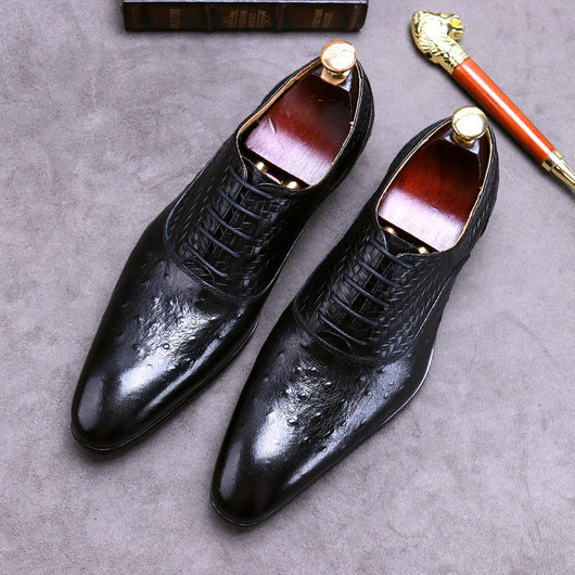 Zapatos de Negocios Otoñales con Tacón Bajo