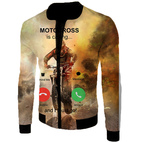 Chaqueta de Vuelo 3D con Estampado Digital para Hombre - Diseño Europeo y Americano