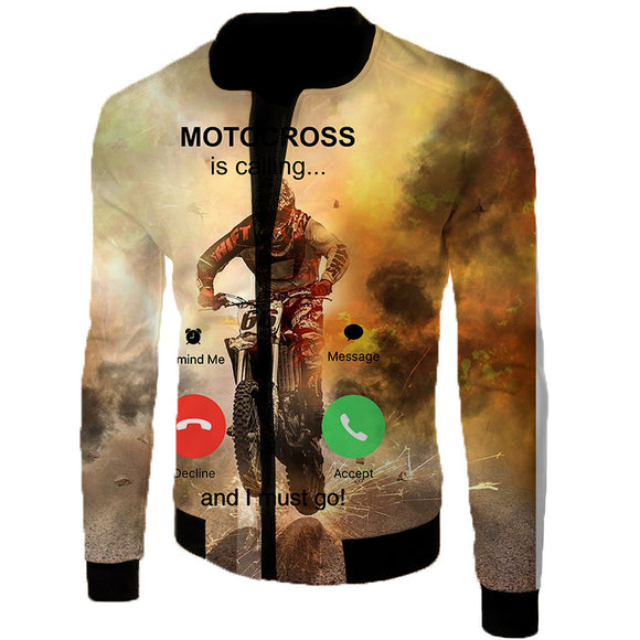 Chaqueta de Vuelo 3D con Estampado Digital para Hombre - Diseño Europeo y Americano