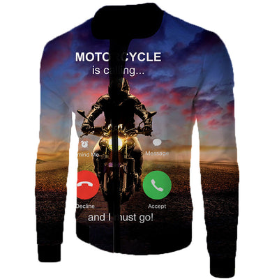 Chaqueta de Vuelo 3D con Estampado Digital para Hombre - Diseño Europeo y Americano - Image 9